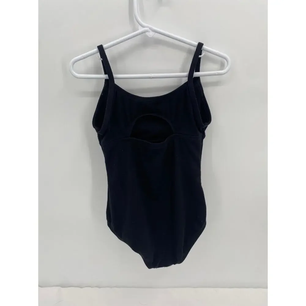 Cat & Jack Black One Piece Leotard Dance Cami Small 6/6x